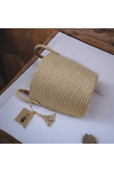 bayram taşcıoğlu home desing 24*22 سلة الجوت الخوص زهرة وعاء منظم هدية سلة من...