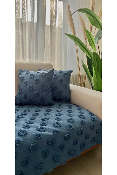 best house decor 1 Kişilik Oturma Yerini Kapatan Pon Pon Berjer Örtüsü 80x120