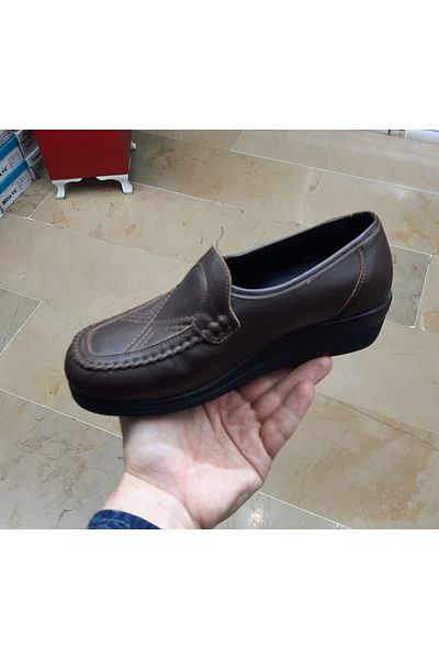 EBRU COMFORT Women's Genuine Leather Orthopedic Seasonal Mother Shoes