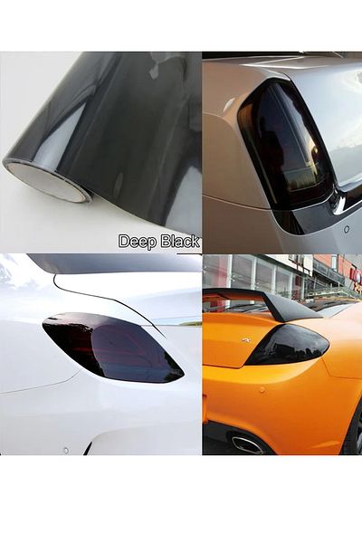MeyZone 30cm X 9 Meters Dark Black Headlight Stop Film Headlight Foil Dark Black Headlight Scratch Scratch Blocker Foil