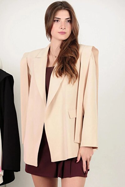 TANISA Zaven Omzu Kuşaklı Blazer Ceket TNS-4395