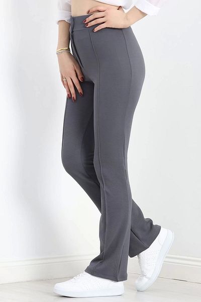 MOD10 Striped Zra Crepe Trousers Dyed Gray