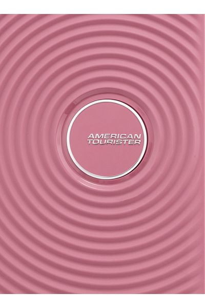 American Tourister حقيبة سفر كوريو الصلبة متوسطة الحجم 68 سم باللون الوردي من TSA