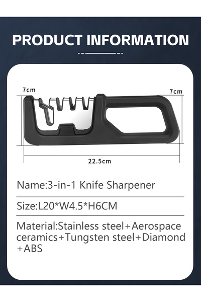 COOYA Knife Sharpening Machine,stainless Steel 4 Ports Detachable,diamond,ceramic,for Polish,sharpen