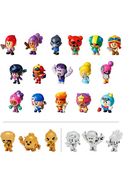 BRAWL STARS Figure Blister 2-Inches, 5-in-1 Pack, Assorted (Style & Color May Vary)