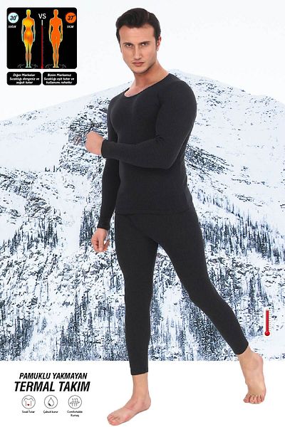 SAUNA SUIT Set termic cald de iarnă pentru bărbați sezon nou, tricou termic din bumbac, lenjerie termică
