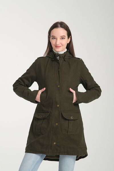 Pitti Palton de damă kaki - Model 70326