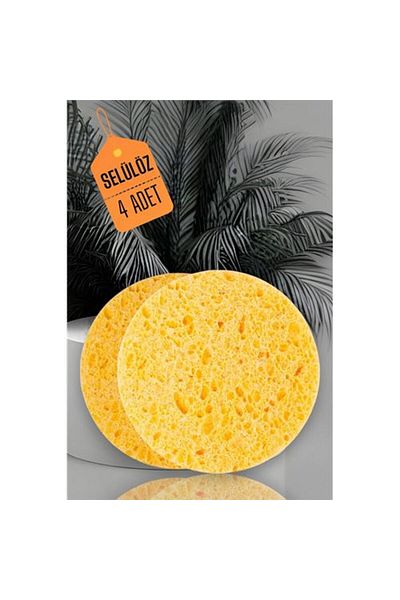 Findit Natural Cellulose Face Wash Skin Cleansing Sponge 4 Pcs