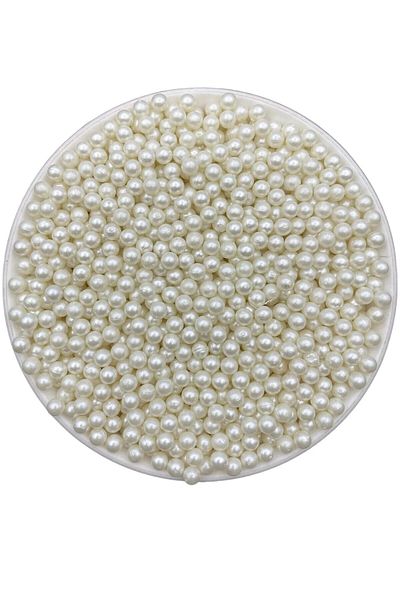 PASAMİA 6 Mm White Non-Perforated Lighter Pearl - 25 Gr (175-180 Pieces)
