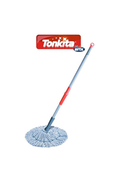 Tonkita Microfibre Wring Mop XL – Built-In Wringing System with Non-Scratch B...