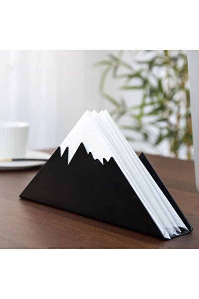 HZM Decorative Metal Black Napkin Holder Mountain Patterned Napkin Holder