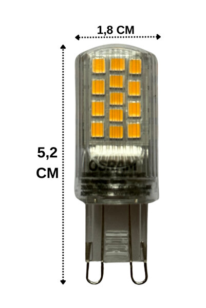Osram 4W (40W) 2700K (Sarı Işık) G9 Duylu Dim Edilebilir Led Kapsül Ampul (3 Adet)