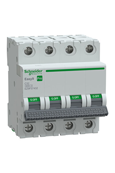 Schneider Electric EZ9F57432 4X32A C 6kA Otomatik Sigorta Easy9 Pro