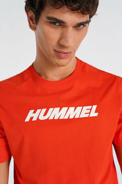 hummel Βαμβακερό μπλουζάκι με κοντομάνικο λογότυπο Elemental