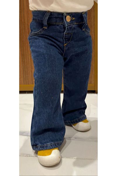 minny max Flare Leg Denim Kids Dark Blue Jeans Trousers