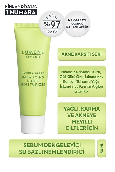 LUMENE 50 ml Balancing Light Moisturizer - Water Based Moisturizer and Sebum Balancer