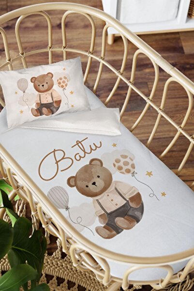 Homamia Isme Özel Anne Yanı 60x100 Beşik Uyku Nevresim Takımı