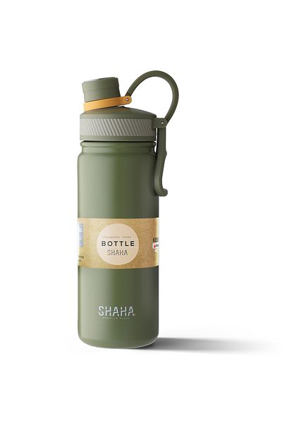SHAHA VACCUM BOTTLE SPORT 680 ML GREEN