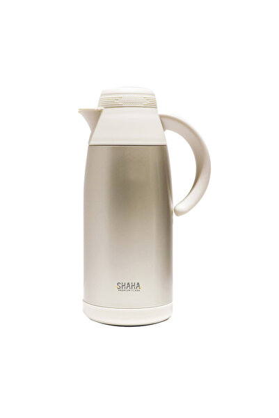 SHAHA قارورة V من الفولاذ المقاوم للصدأ سعة 1.1 لتر لؤلؤية فاتحة