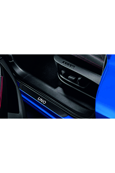 CarEste FİAT UNO 1995-2003 MODELLER OLD KARBON KAPI EŞİĞİ 4 PARÇA KROM YAZILI