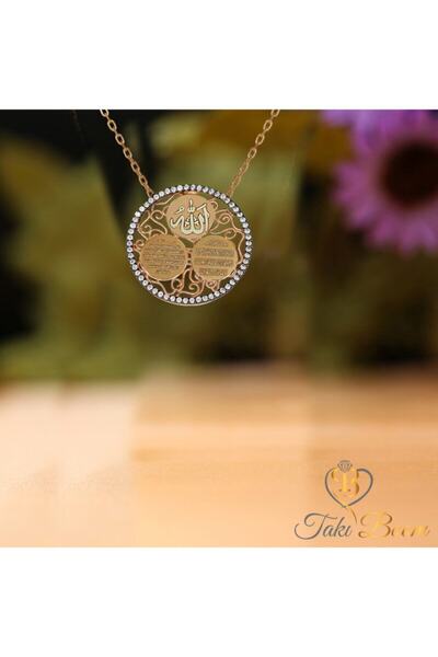 Takı Boom Ayetel Kürsi Nazar Duası Ve Allah Yazılı Dualı Kolye 925 Ayar Gümüş...