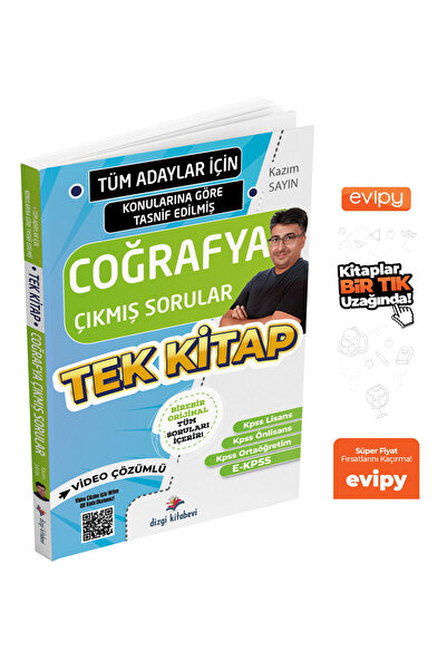 Dizgi Kitap KPSS EKYS Coğrafya Çıkmış Sorular Konularına Göre Çözümlü - Kazım...