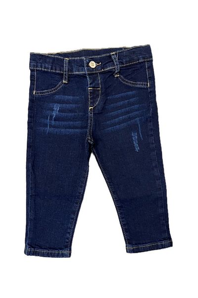 minny max Blugi pentru copii Blugi albastru închis Pantaloni țesătură denim cu talie elastică reglabilă