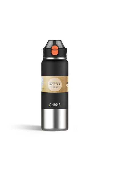 SHAHA VACUM BOTTLE 750 ML BLACK