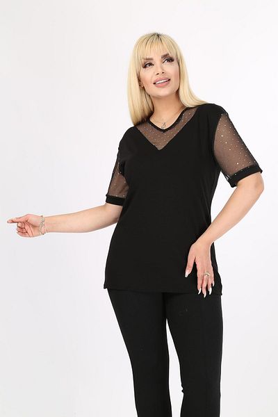 Moday Short Sleeve Plus Size Blouse 2d-17871