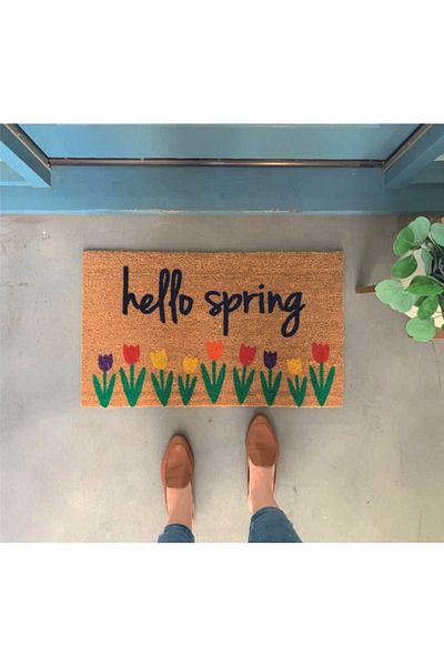 DefLife Home Hello Spring Door Mat