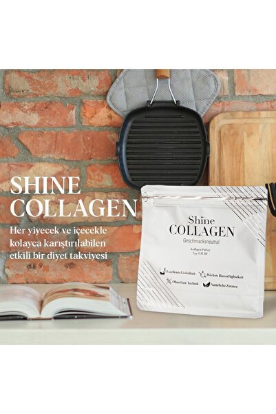 Shinecollagen Tip 1/2/3 Kolajen 900gr Yüksek Çift Hidrolize Collagen %100 Doğal 90 Günlük