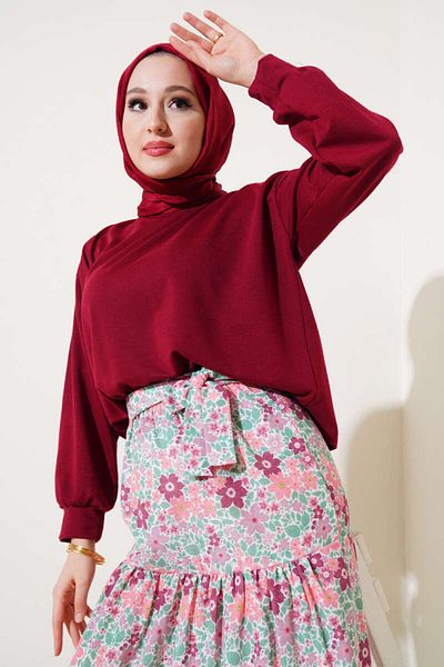 VOLT CLOTHİNG Damen-Doppelset mit Blumenmuster und Rock