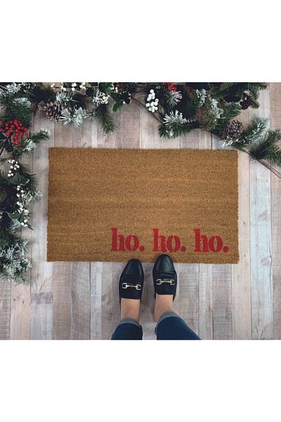 DefLife Home New Year's HoHoHoDoor Front Koko Mat