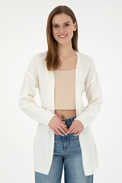 U.S. Polo Assn. Cream Melange Women's Knitwear Cardigan - 50297102 -Vr159