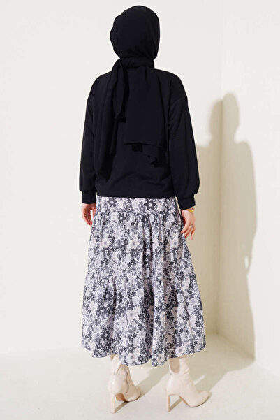 VOLT CLOTHİNG Kadın Çiçek Desenli Etekli İkili Takım