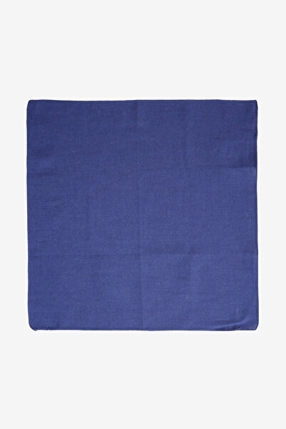 ALTINYILDIZ CLASSICS Men's Navy Blue Patternless Linen Handkerchief