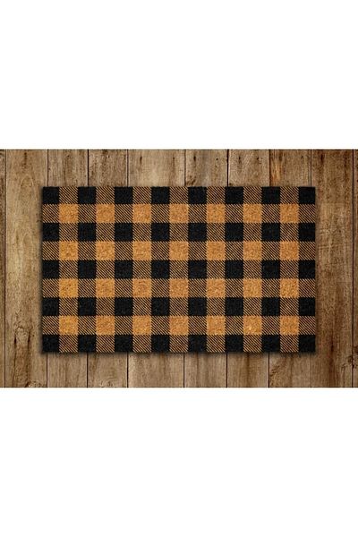 DefLife Home Square Striped Pattern Door Mat / Koko Mat