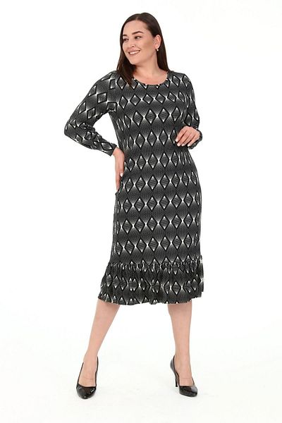 modayız Φόρεμα με βολάν στη φούστα Plus Size 5b-1914