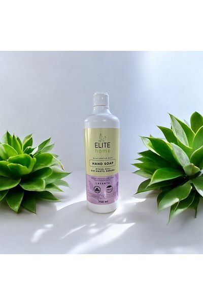 The Elite Home صابون سائل لليدين معتمد نباتيًا ونباتيًا 750 مل (لافندر)