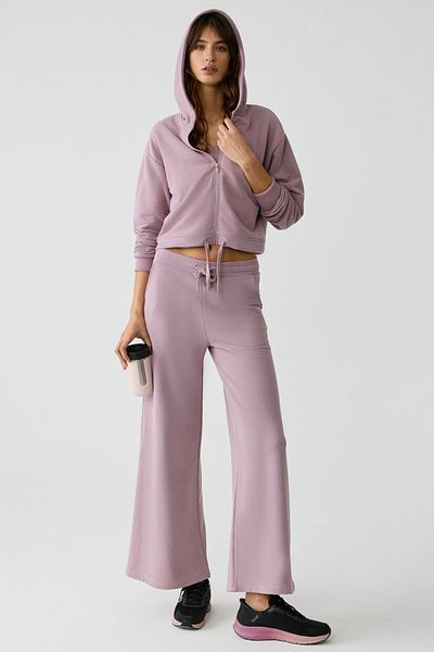 Urban Beat TIJANA Damen-Jogginghose mit elastischem Bund und weitem Bein, Relaxed Dusty Rose