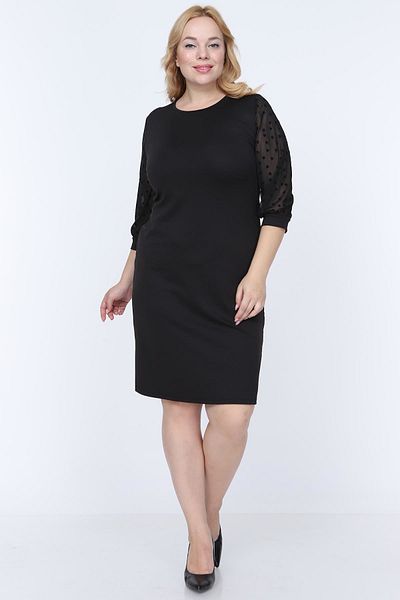 modayız Φόρεμα με μανίκια από τούλι Starry Plus Size 13e-0778