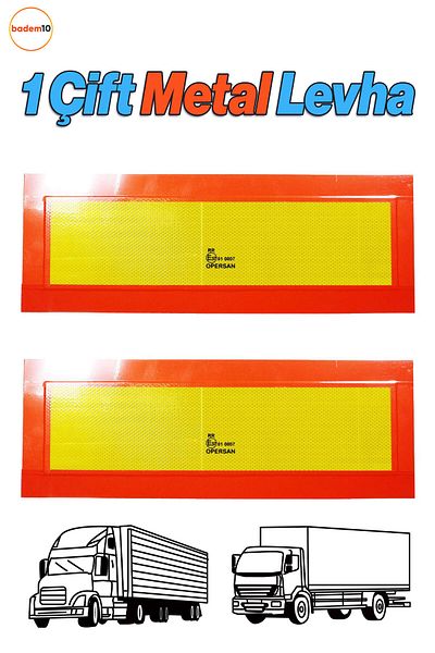 Badem10 E37 Truck - Double Metal Sheet, Tuvturk Compatible, Reflective Highlighter Dorse Case Tow Truck