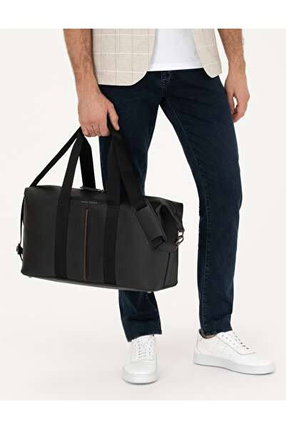 Pierre Cardin Ανδρική μαύρη αθλητική τσάντα ταξιδιού 50288762-VR046