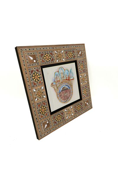 Sadrazam Istanbul Symbolic Places Printed Mdf Table 20X20 Krt-30