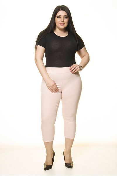 modayız Pink Plus Size Capri F10-1720