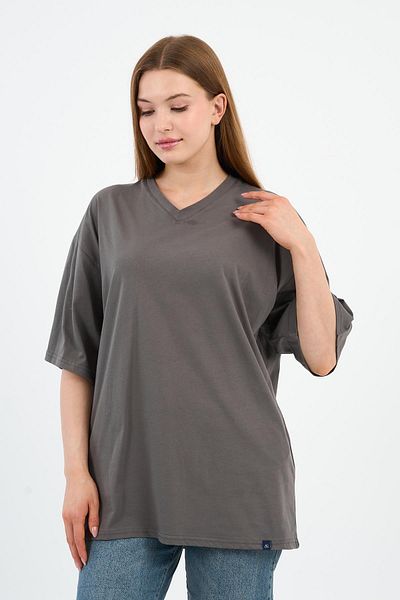 ALEXANDERGARDI Μπλουζάκι με λαιμόκοψη V Oversize (E24-742A-WN)