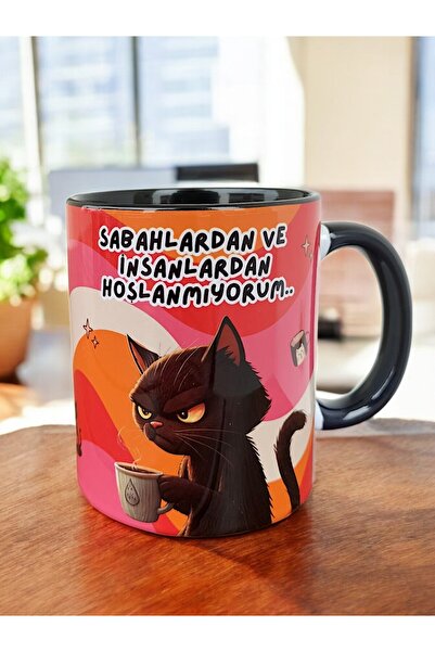 mug shop أنا لا أستمتع بالصباح والناس، كوب قطة هدية للمنزل والمكتب، كوب مضحك