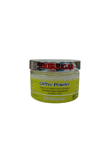 ŞEKER & SUGAR ŞEKER & SUGAR GLİTTER POWDER YENİLEBİLİR SİMLİ SARI TOZ GIDA BO...