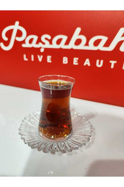 Paşabahçe Aurora & Heybeli̇ Tea Seṫ 12 Pieces 6 Ki̇Şi̇Li̇K Set