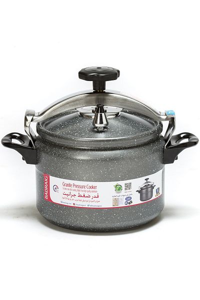Badraig Granite Pressure Cooker | Arabic Pressure Cooker | Dark Grey, 11 Liter